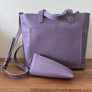 Portland Leather Goods Lavender Medium Crossbody Unicorn & Alpine